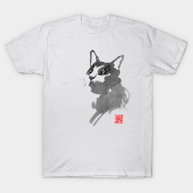 surprised cat T-Shirt by pechane